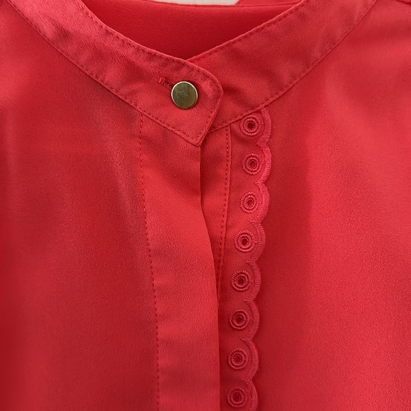 Banana Republic Salmon Blouse with Gold Button - Picture 3 of 5